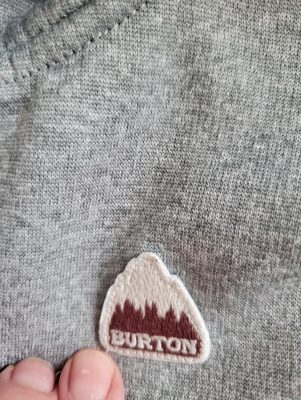 Burton Gray Zip Hoodie with Pink Floral & Leopard Patch Pockets - Picture 4 of 8